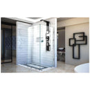 Linea Two Adjacent Frameless Shower Screens 30" and 34" W x 72" H, Open Entry Design - image 4