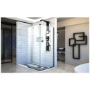 Linea Two Adjacent Frameless Shower Screens 34" W x 72" H each, Open Entry Design - image 4