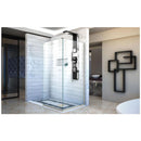 Linea Two Adjacent Frameless Shower Screens 34" W x 72" H each, Open Entry Design - image 9
