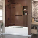 Aqua Ultra 58" High x 48" Wide Hinged Frameless Tub and Shower Screen with Tempered Glass - image 2