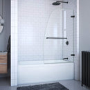 Aqua Uno 58" High x 34-5/16" Wide Hinged Frameless Tub Door with Clear Glass - image 2