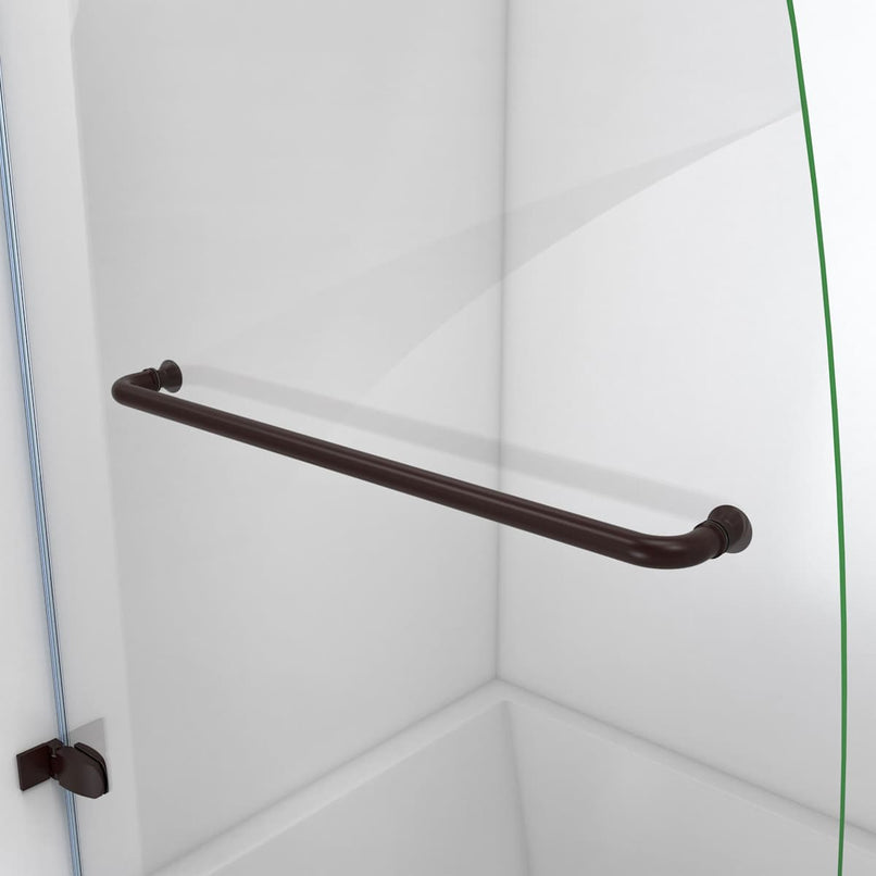 Aqua Uno 58" High x 34-5/16" Wide Hinged Frameless Tub Door with Clear Glass - image 15