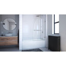 Aqua Uno 58" High x 34-5/16" Wide Hinged Frameless Tub Door with Clear Glass - image 23