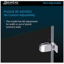 Aqua Uno 58" High x 34-5/16" Wide Hinged Frameless Tub Door with Clear Glass - image 3