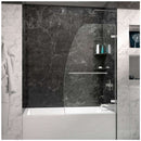 Aqua Uno 58" High x 34-5/16" Wide Hinged Frameless Tub Door with Clear Glass - image 11