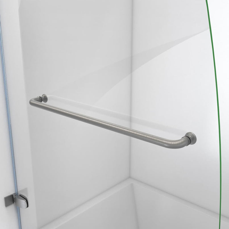 Aqua Uno 58" High x 60" Wide Hinged Frameless Tub Door with Clear Glass - image 14