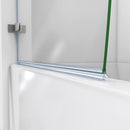 Aqua Uno 58" High x 60" Wide Hinged Frameless Tub Door with Clear Glass - image 18