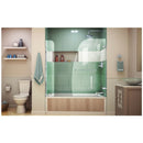 Aqua Uno 58" High x 60" Wide Hinged Frameless Tub Door with Clear Glass - image 4