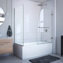 Aqua Uno 58" High x 56" Wide x 30" Deep Hinged Frameless Shower Enclosure with Clear Glass - image 1