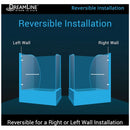 Aqua Uno 58" High x 56" Wide x 30" Deep Hinged Frameless Shower Enclosure with Clear Glass - image 3