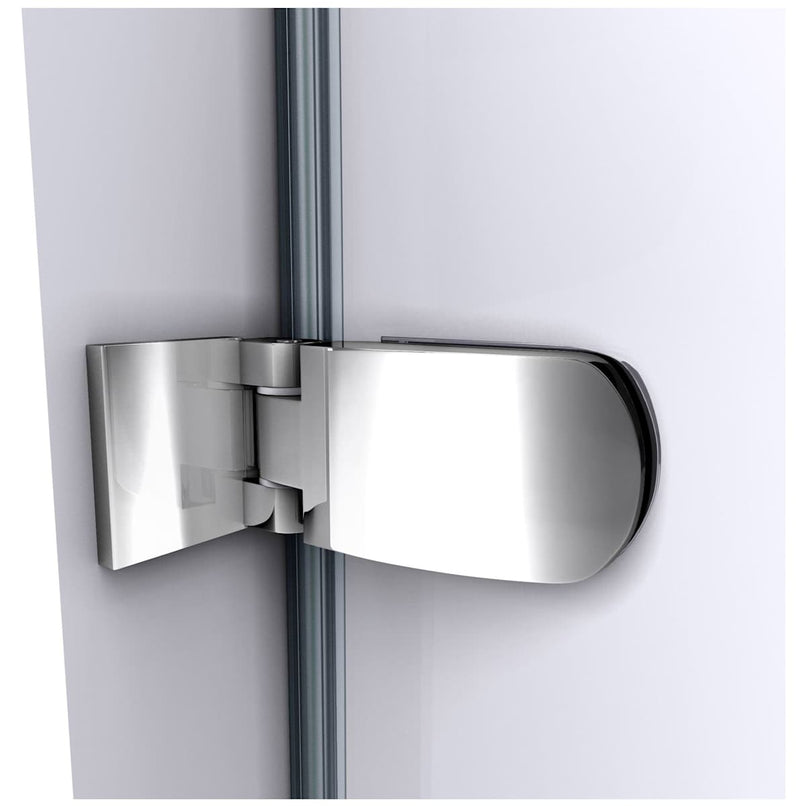 Aqua Uno 58" High x 56" Wide x 30" Deep Hinged Frameless Shower Enclosure with Clear Glass - image 5