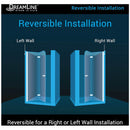 Aqua Fold 72" High x 30" Wide Clear Bi-Fold Glass Frameless Shower Door with Tempered Glass - image 3