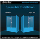 AquaFold 58" High x 36" Wide Pivot Frameless Tub Door with Clear Glass - image 3