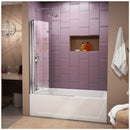 AquaFold 58" High x 36" Wide Pivot Frameless Tub Door with Clear Glass - image 7