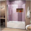 AquaFold 58" High x 60" Wide Pivot Frameless Tub Door with Clear Glass - image 1