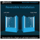 AquaFold 58" High x 60" Wide Pivot Frameless Tub Door with Clear Glass - image 3