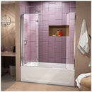 AquaFold 58" High x 60" Wide Pivot Frameless Tub Door with Clear Glass - image 6