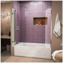 AquaFold 58" High x 60" Wide Pivot Frameless Tub Door with Clear Glass - image 8