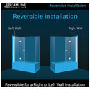 AquaFold 58" High x 56" Wide x 30" Deep Pivot Frameless Shower Enclosure with Clear Glass - image 3