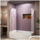 AquaFold 58" High x 56" Wide x 30" Deep Pivot Frameless Shower Enclosure with Clear Glass - image 5