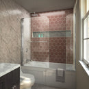 AquaSwing 58" High x 60" Wide Hinged Frameless Tub Door with Clear Glass - image 1