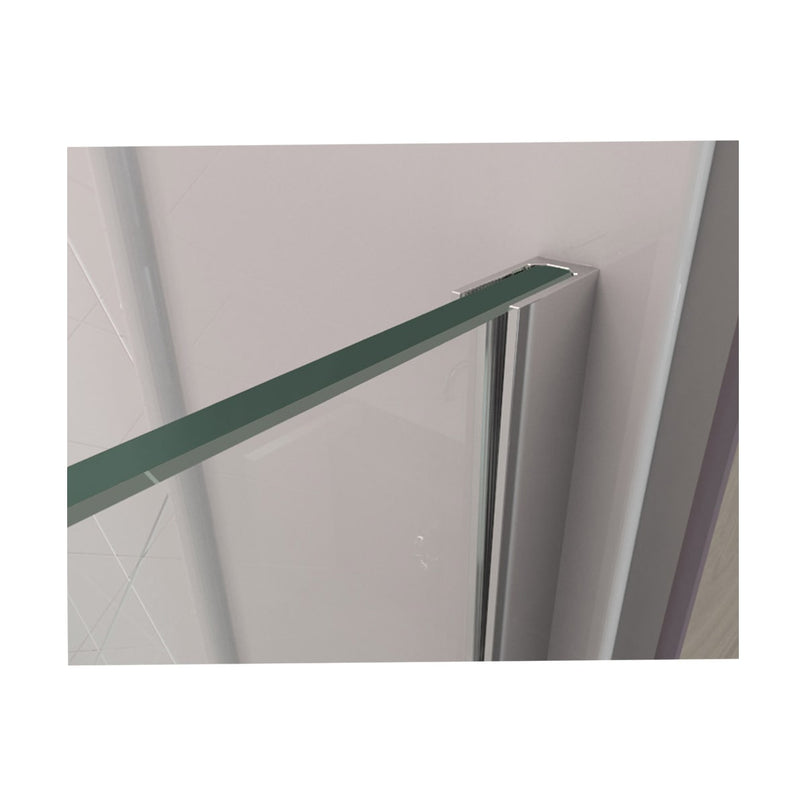 Aqua Swing 56-60" W x 30" D x 58" H Frameless Tub Door with Return Panel - image 2