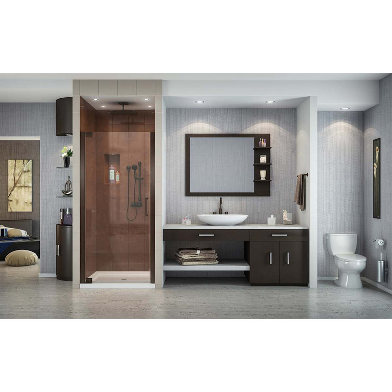 Elegance 72" High x 34-1/4" Wide Pivot Frameless Shower Door with Clear Glass - image 4