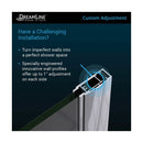 Elegance 72" High x 34-1/4" Wide Pivot Frameless Shower Door with Clear Glass - image 10