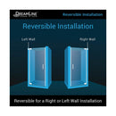 Elegance 72" High x 34-1/4" Wide Pivot Frameless Shower Door with Clear Glass - image 11