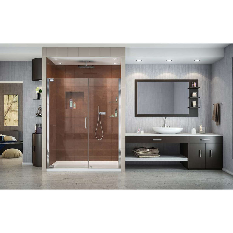 Elegance 72" High x 58-1/4" Wide Pivot Frameless Shower Door with Clear Glass - image 2