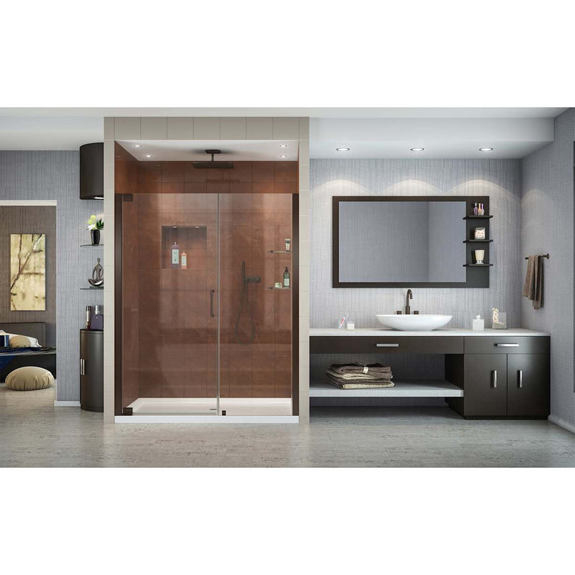 Elegance 72" High x 60" Wide Pivot Frameless Shower Door with Clear Glass - image 4
