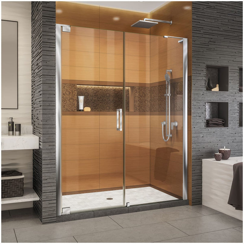 Elegance-LS 55 - 57" W x 72" H Frameless Pivot Shower Door - image 1