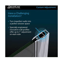 Elegance-LS 55 - 57" W x 72" H Frameless Pivot Shower Door - image 2