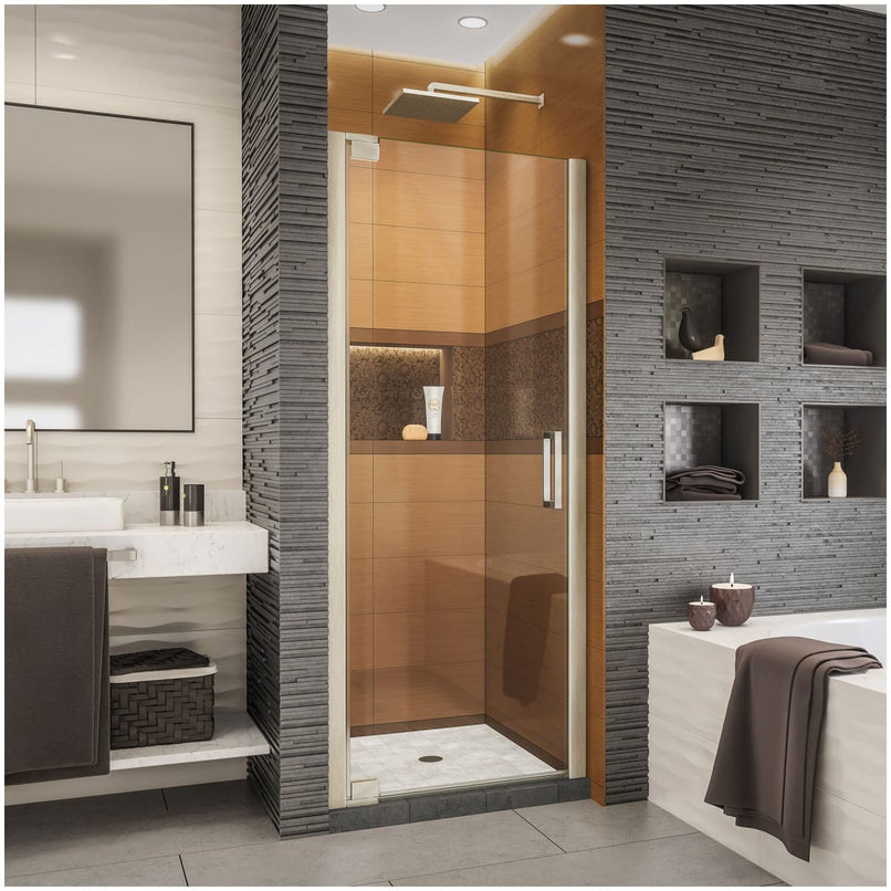 Elegance-LS 72" High x 36" Wide Hinged, Pivot Frameless Shower Door with Clear Glass - image 1