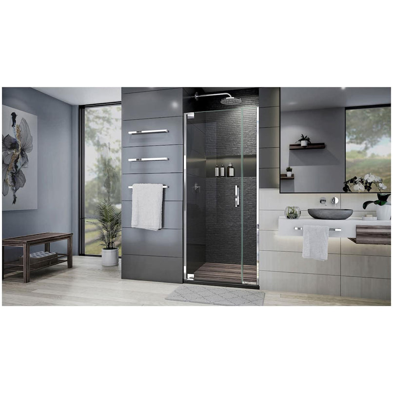 Elegance Plus 72" High x 30" Wide Pivot Frameless Shower Door with Clear Glass - image 7
