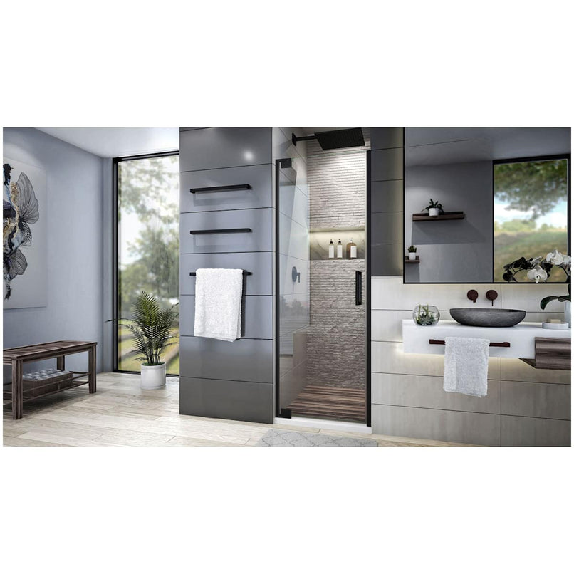 Elegance Plus 72" High x 34" Wide Pivot Frameless Shower Door with Clear Glass - image 3