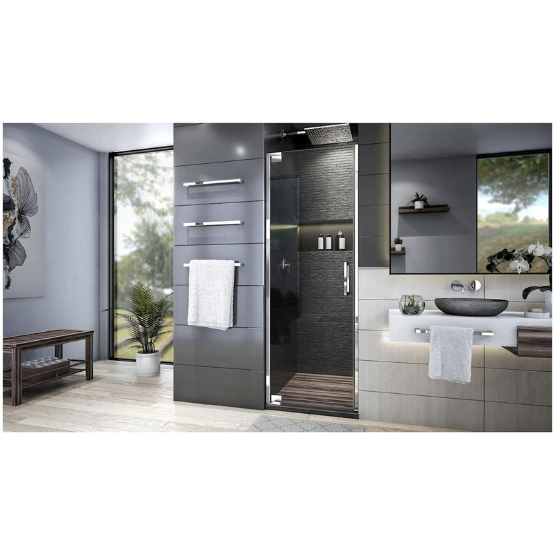Elegance Plus 72" High x 34" Wide Pivot Frameless Shower Door with Clear Glass - image 7
