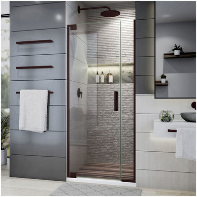 Elegance Plus 72" High x 34" Wide Pivot Frameless Shower Door with Clear Glass - image 1