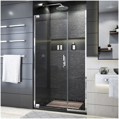 Elegance Plus 72" High x 39-3/4" Wide Pivot Frameless Shower Door with Clear Glass - image 1
