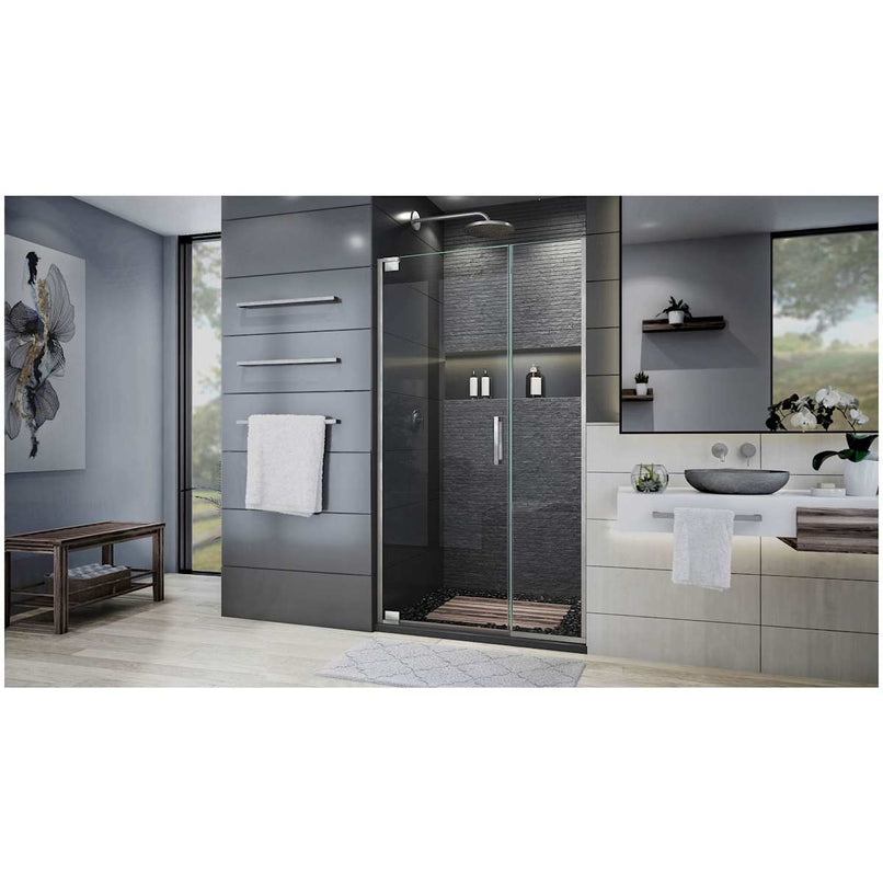 Elegance Plus 72" High x 39-3/4" Wide Pivot Frameless Shower Door with Clear Glass - image 7