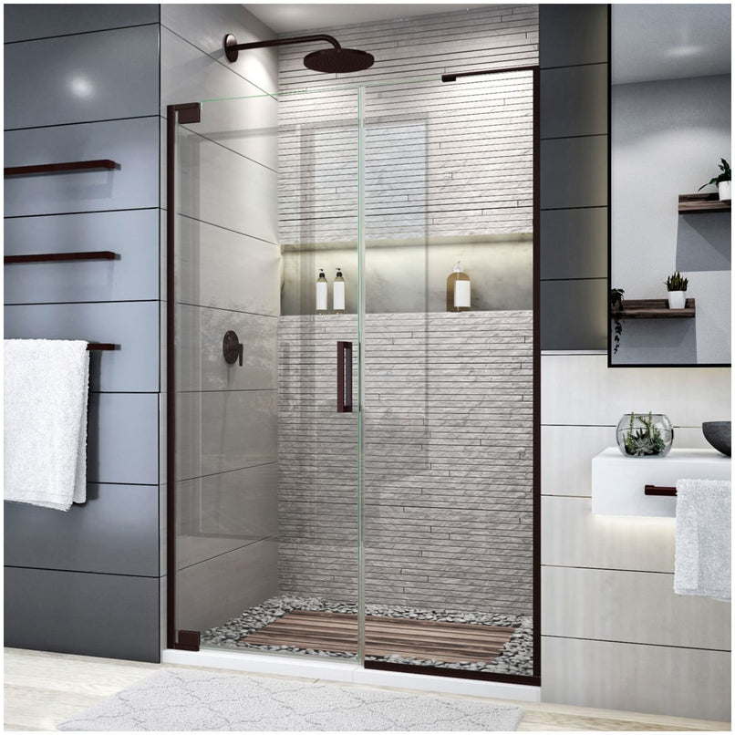 Elegance Plus 72" High x 51-3/4" Wide Pivot Frameless Shower Door with Clear Glass - image 1