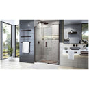 Elegance Plus 72" High x 51-3/4" Wide Pivot Frameless Shower Door with Clear Glass - image 3