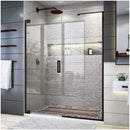 Elegance Plus 72" High x 58" Wide Pivot Frameless Shower Door with Clear Glass - image 1