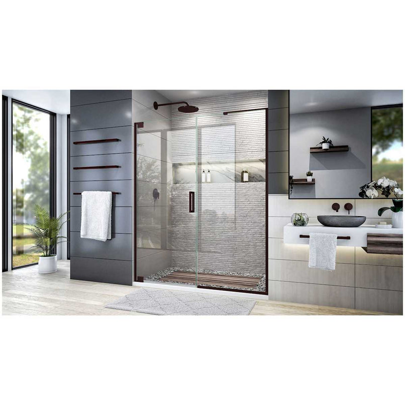 Elegance Plus 72" High x 58" Wide Pivot Frameless Shower Door with Clear Glass - image 13