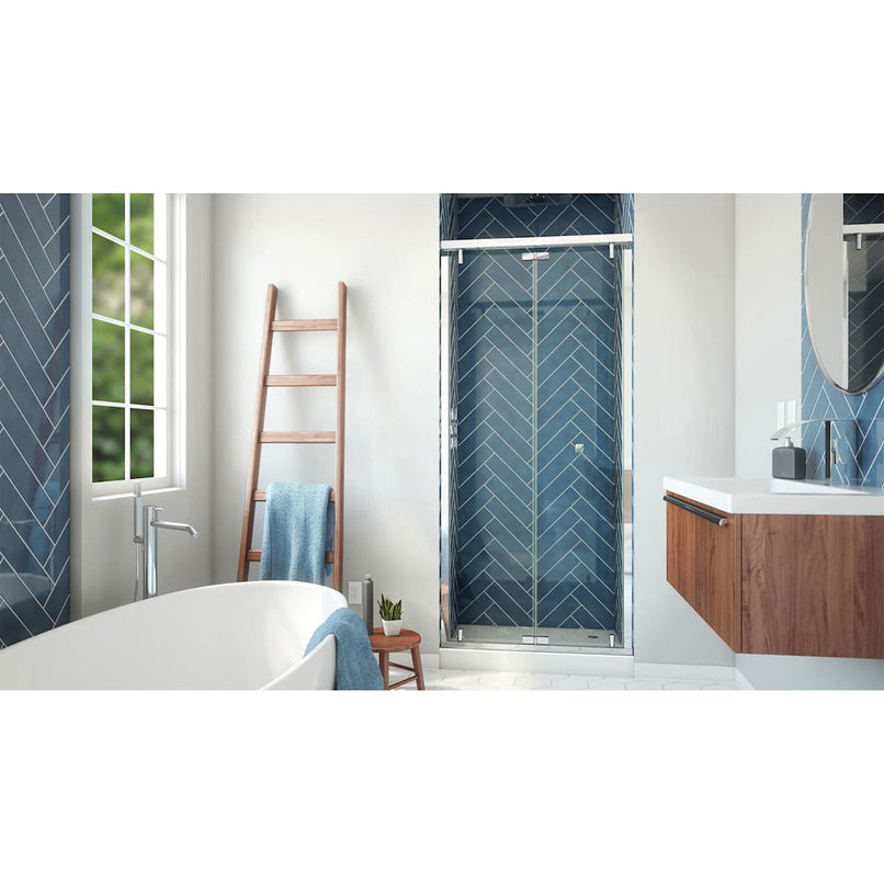 Butterfly-S 34 - 35 1/2" W x 74" H Semi-Frameless Sliding Bi-Fold Shower Door - image 2