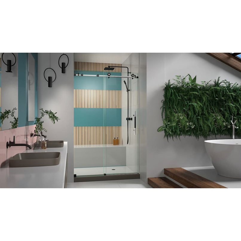 Enigma-X 76" High x 48" Wide Sliding Frameless Shower Door with Clear Glass - image 2