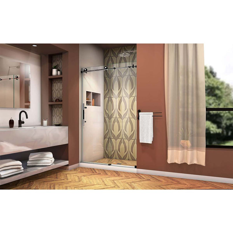 Enigma-X 76" High x 48" Wide Sliding Frameless Shower Door with Clear Glass - image 3