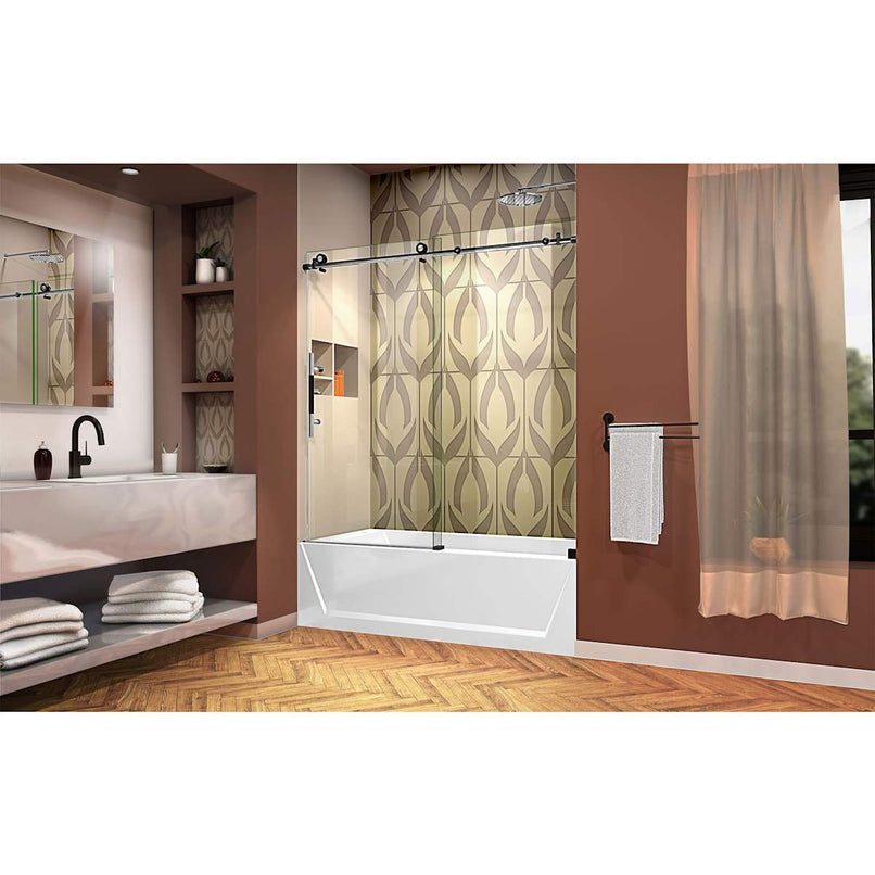 Enigma-X 62" High x 59" Wide Sliding Frameless Shower Door with Clear Glass - image 7