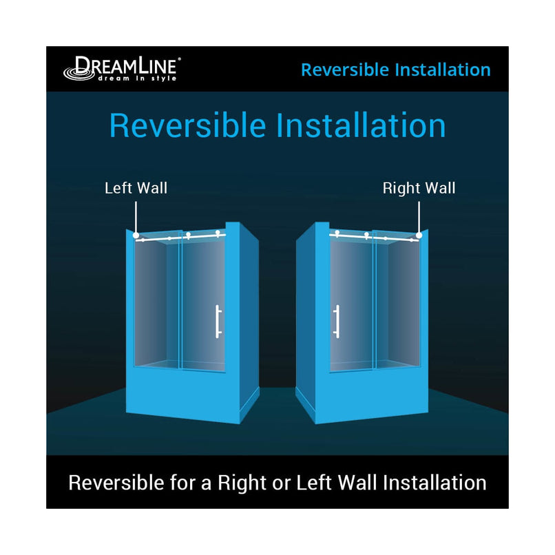 Enigma-X 62" High x 59" Wide Sliding Frameless Shower Door with Clear Glass - image 20