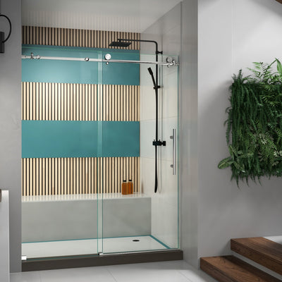 Enigma-X 76" High x 60" Wide Sliding Frameless Shower Door with Clear Glass - image 1